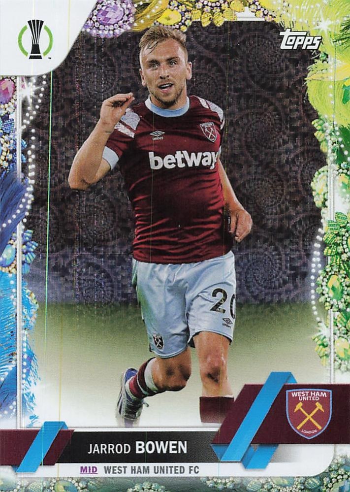 Jarrod Bowen 2022 Topps UEFA Club Competitions Carnaval Edition