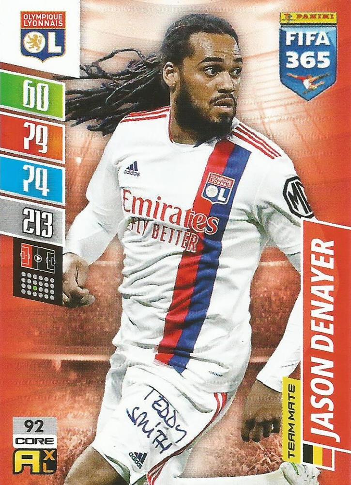 Jason Denayer 2022 Panini Adrenalyn XL FIFA 365