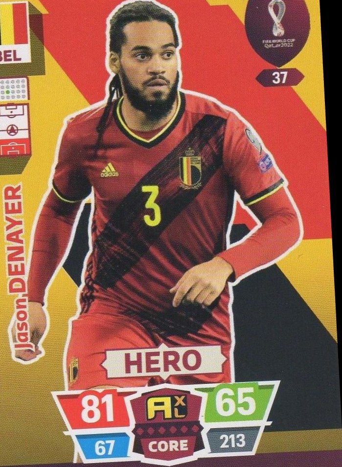 Jason Denayer 2022 Panini Adrenalyn XL FIFA World Cup