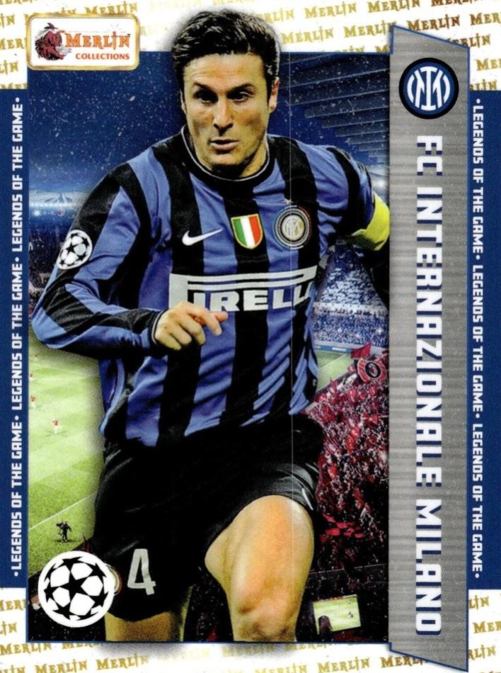 Javier Zanetti 2023 Topps Merlin Heritage UEFA Club Competitions