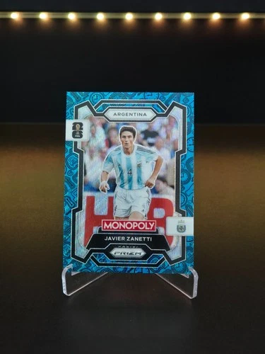 Javier Zanetti 2026 Panini Monopoly Prizm FIFA World Cup Soccer Blue Wave