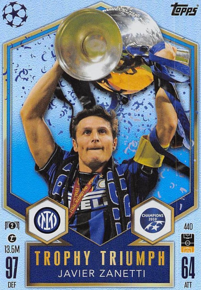 Javier Zanetti 2024 Topps Match Attax UEFA Club Competitions