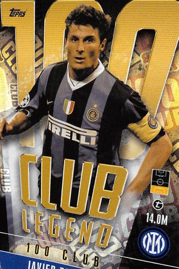 Javier Zanetti 2023 Topps Match Attax UEFA Club Competitions Extra