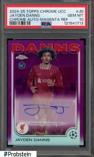 Jayden Danns 2024 Topps Chrome Magenta Refractor /75
