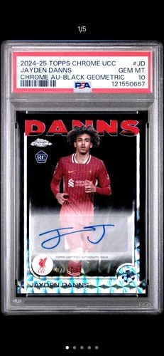 Jayden Danns 2024 Topps Chrome UEFA Black Geometric /10