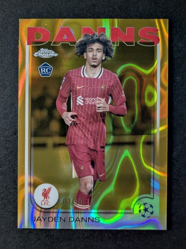 Jayden Danns 2024 Topps Chrome UEFA Gold Lava Refractor 3/50