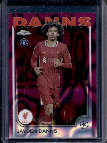 Jayden Danns 2024 Topps Chrome UEFA Magenta Lava Refractor /75