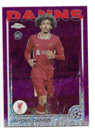 Jayden Danns 2024 Topps Chrome UEFA Magenta Shimmer Refractor