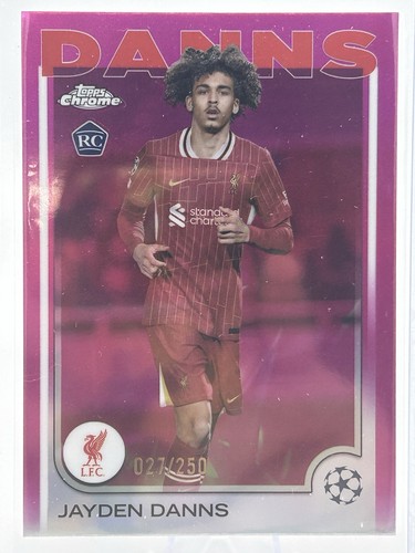 Jayden Danns 2024 Topps Chrome UEFA Pink Refractor /250