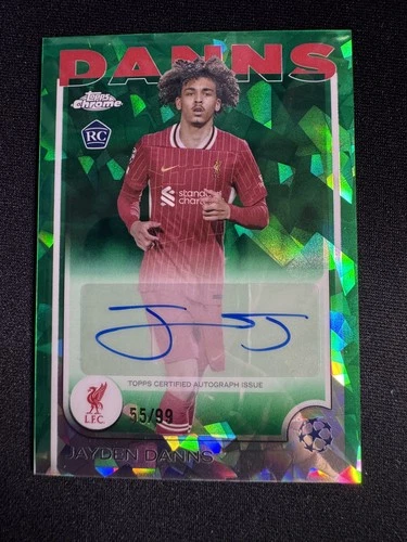 Jayden Danns 2024 Topps Chrome UEFA Sapphire Green /99