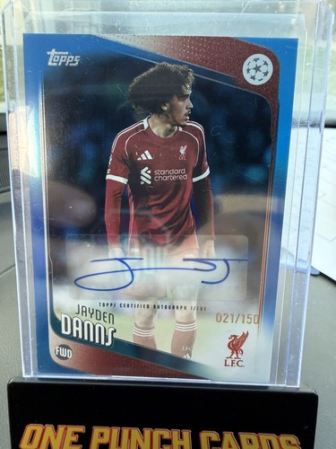 Jayden Danns 2025 Topps UEFA Club Competitions Blue Foil /150