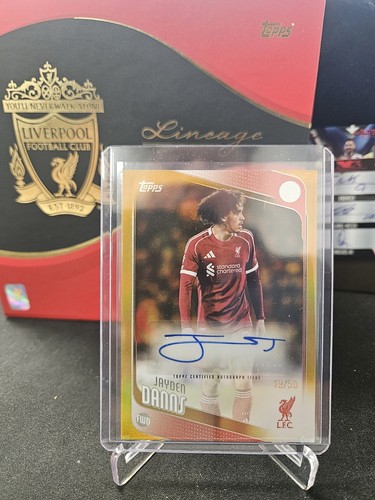 Jayden Danns 2025 Topps UEFA Club Competitions Gold Foil /50