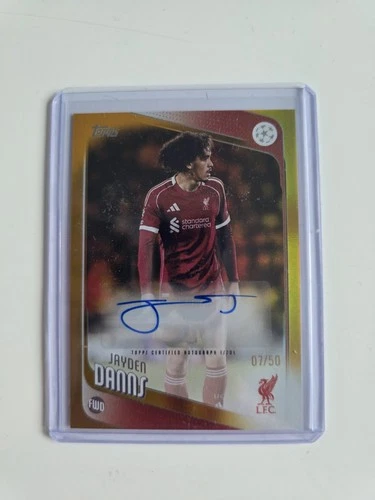 Jayden Danns 2025 Topps UEFA Club Soccer Gold /50