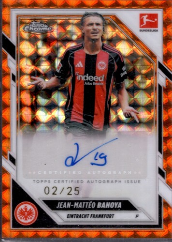 Jean-Matteo Bahoya 2025 Topps Chrome Orange Geometric /25