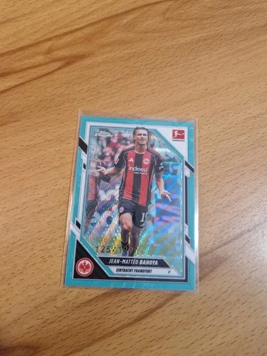 Jean Matteo Bahoya 2025 Topps Bundesliga Chrome Aqua Wave 26/199