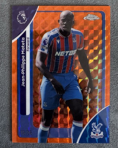 Jean-Philippe Mateta 2026 Topps Chrome Premier League Orange Geometric /25