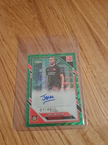 Jeanuel Belocian 2025 Topps Chrome Bundesliga Green Wave /99
