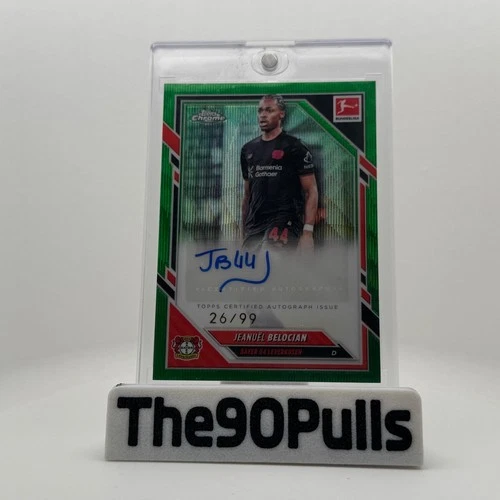 Jeanuel Belocian 2025 Topps Chrome Green Wave /99
