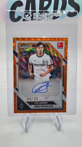 Jens Castrop 2025 Topps Chrome Bundesliga Orange Wave /25