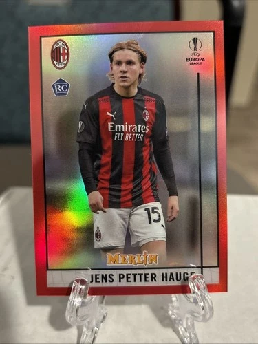 Jens Petter Hauge 2021 Panini Merlin Chrome Red Refractor /10