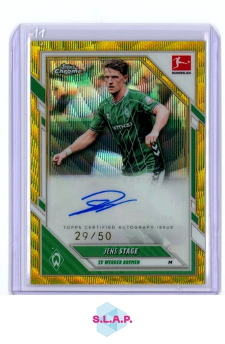 Jens Stage 2025 Topps Chrome Gold Wave /50