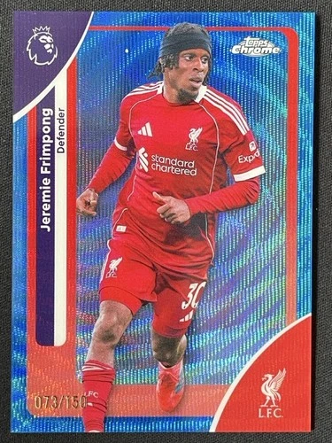 Jeremie Frimpong 2026 Topps Chrome Blue Wave /150