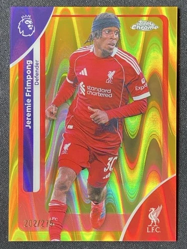 Jeremie Frimpong 2025 Topps Chrome Giallo RayWave /275