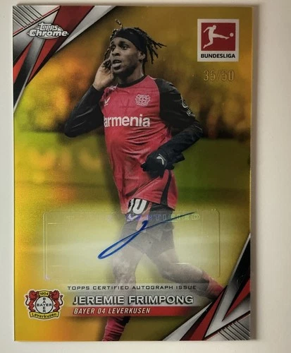 Jeremie Frimpong 2024 Topps Chrome Gold Refractor /50