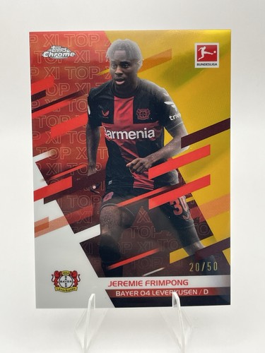 Jeremie Frimpong 2023 Topps Chrome Gold Refractor /50