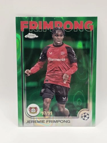 Jeremie Frimpong 2024 Topps Chrome Green Lava Refractor /99
