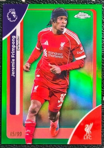 Jeremie Frimpong 2025 Topps Chrome Green Refractor /99