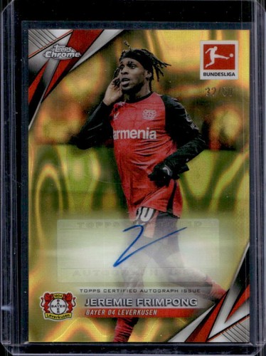 Jeremie Frimpong 2024 Topps Chrome Lava Gold Refractor /50