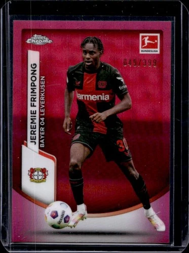Jeremie Frimpong 2024 Topps Chrome Magenta Refractor /399
