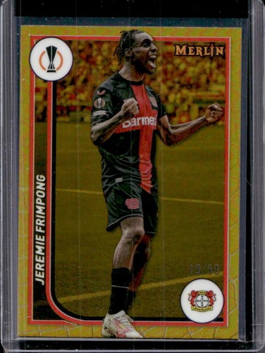 Jeremie Frimpong 2024 Topps Chrome Merlin Gold Refractor /50
