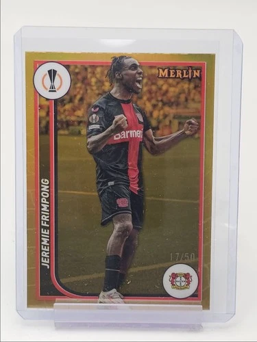 Jeremie Frimpong 2023 Topps Chrome Merlin Gold Refractor /50