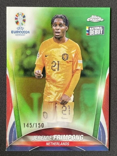 Jeremie Frimpong 2024 Topps Chrome Neon Green Refractor /150