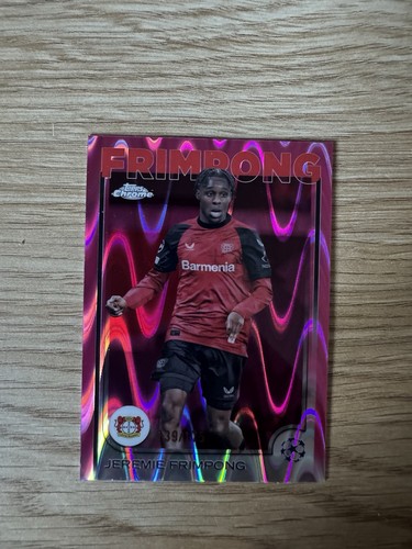 Jeremie Frimpong 2024 Topps Chrome Neon Pink Wave /175