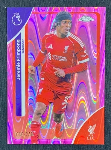 Jeremie Frimpong 2025 Topps Chrome Pink Raywave /250