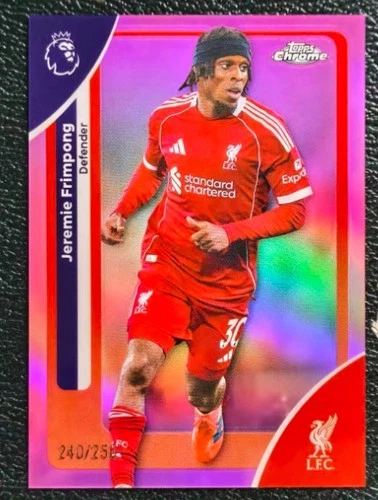 Jeremie Frimpong 2025 Topps Chrome Pink Refractor /250