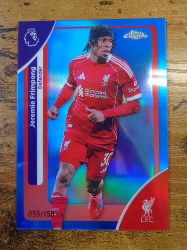 Jeremie Frimpong 2025 Topps Chrome Premier League Blue Refractor /150