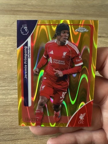Jeremie Frimpong 2026 Topps Chrome Premier League Gold RayWave /275