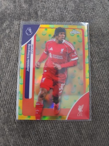Jeremie Frimpong 2026 Topps Chrome Premier League Pineapple Refractor