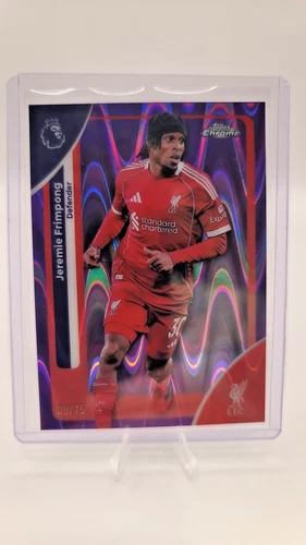 Jeremie Frimpong 2026 Topps Chrome Premier League Purple RayWave /75
