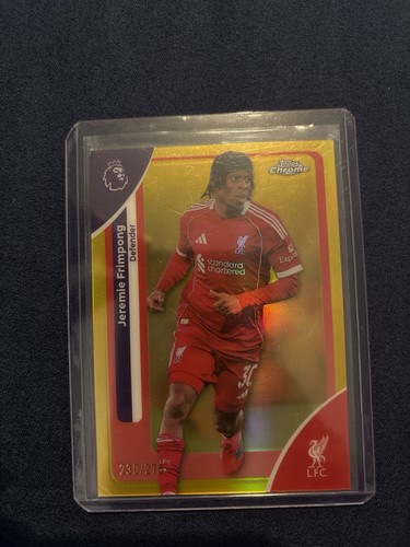 Jeremie Frimpong 2026 Topps Chrome Premier League Yellow Refractor /275