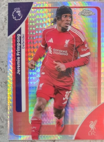 Jeremie Frimpong 2025 Topps Chrome Pulsar Refractor
