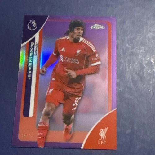 Jeremie Frimpong 2026 Topps Chrome Purple Refractor /75