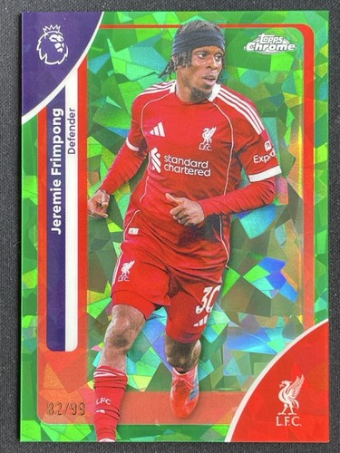 Jeremie Frimpong 2025 Topps Chrome Sapphire Green /99