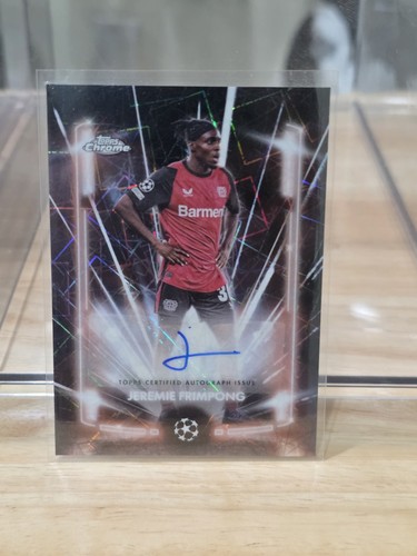Jeremie Frimpong 2024 Topps Chrome UEFA Black Lazer