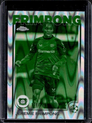 Jeremie Frimpong 2024 Topps Chrome UEFA RayWave Refractor /225