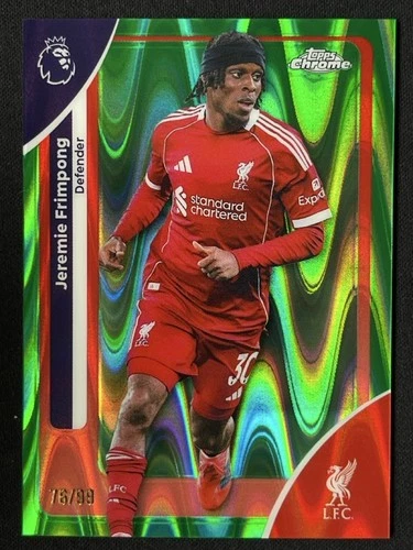 Jeremie Frimpong 2025 Topps Chrome Verde RayWave /99